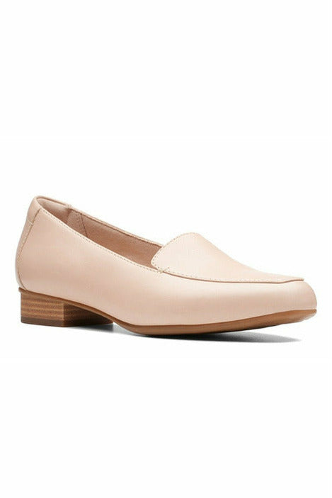Clarks Juliet Lora blush leather small heel wide fitting slip on leather work shoe smart 