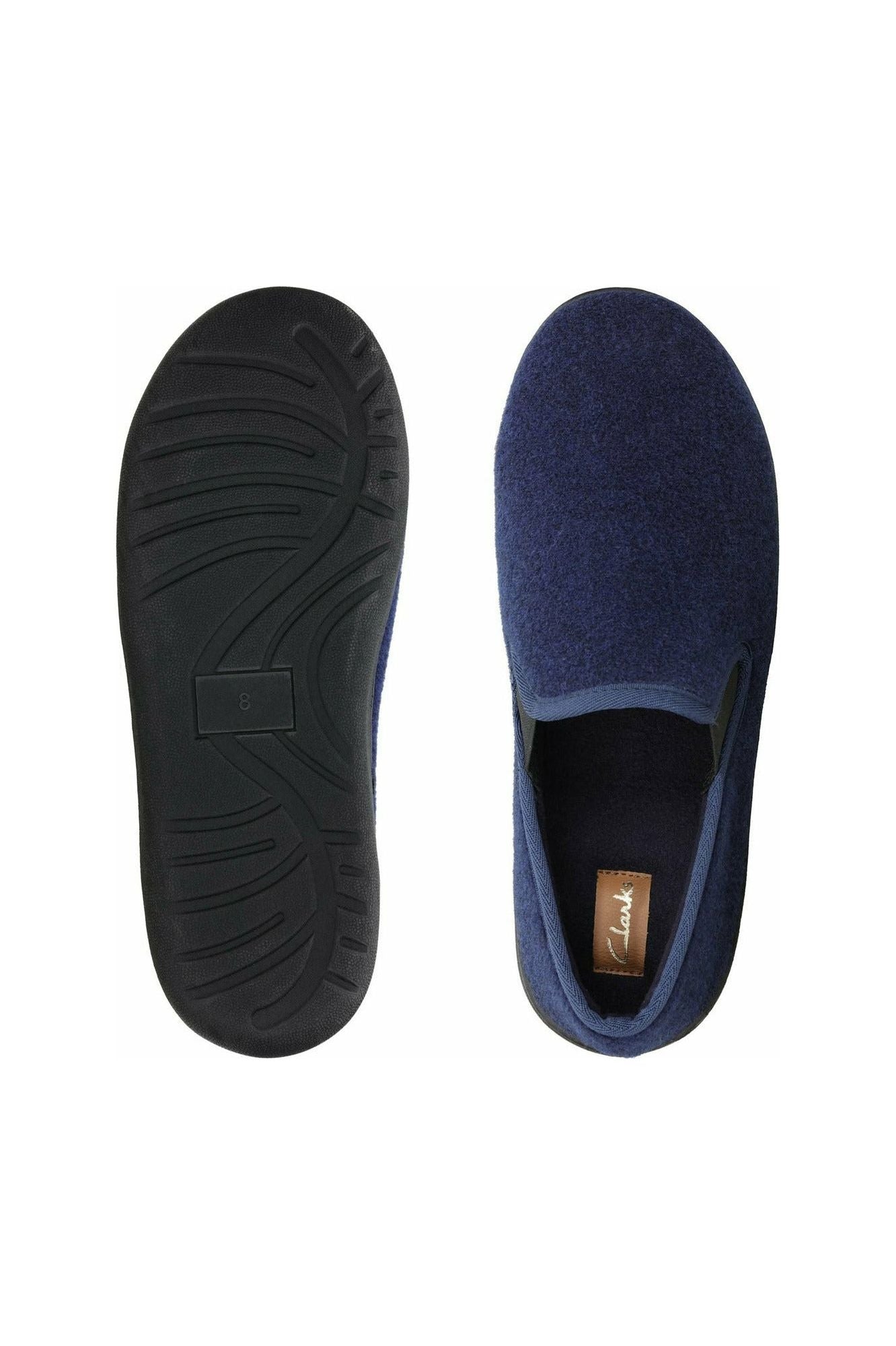 Clarks King Ease Navy mens slipper