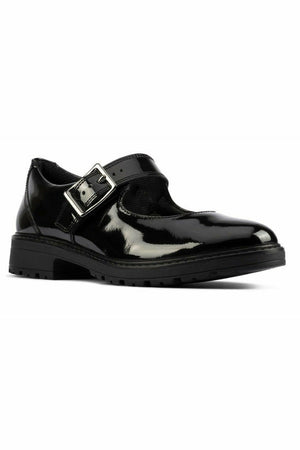 Clarks Loxham Walk Youth Black Patent