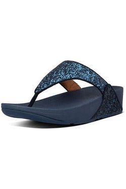 FitFlop Lulu Glitter Toe Stringi granatowe