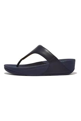 FitFlop Lulu Leather Toe Post deepest blue