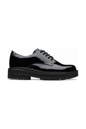 Clarks Prague Lace Older in Black Patent