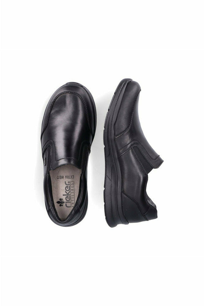 vejviser gå Høne Rieker Mens Water Resistant shoe 14850-00 in Black - Meeks Shoes