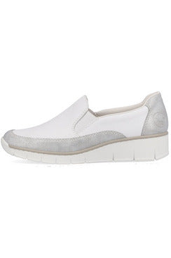 Rieker Womens Shoes 53796 80 white combi