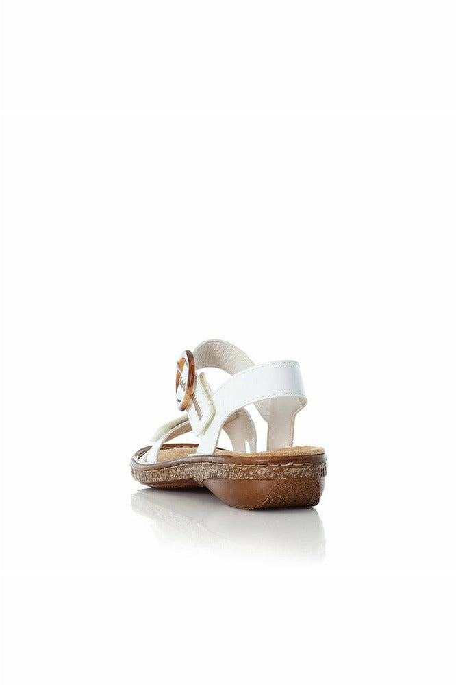 Sandały damskie Rieker 628Z3 80 w kolorze białym