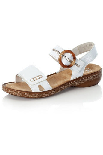 Rieker ladies sandals 628Z3 80 in white - Main Image