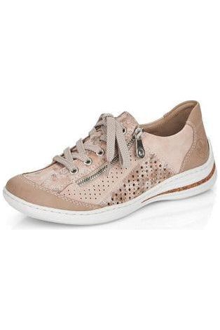 Rieker ladies shoes M35G6-31 in Rosa