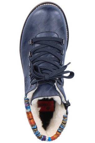 Rieker Ladies Boots Z0445 14 blue