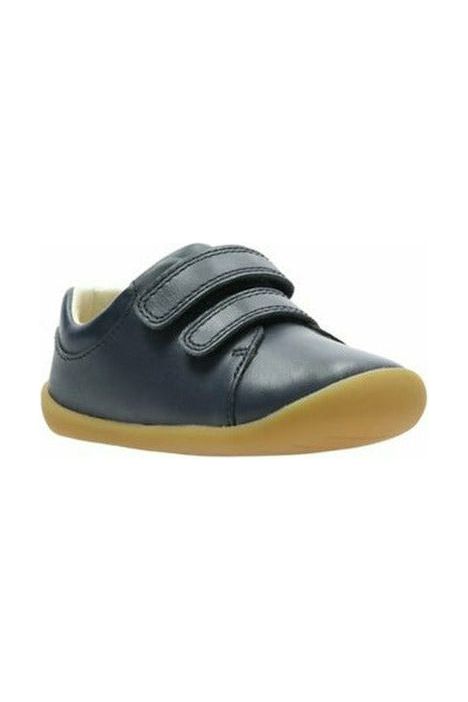 Clarks Roamer Craft Toddler Navy Skórzane pierwsze buty chłopięce