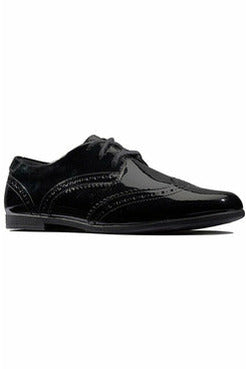 Clarks Scala Lace Kid Black Patent