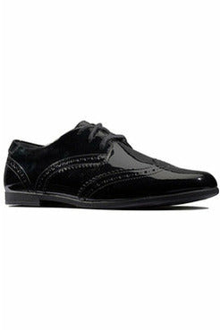 Clarks Scala Lace Youth Black Patent