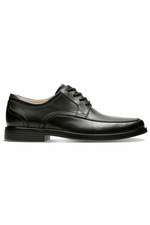 mens lace up smart workwear block heel stitching detail 