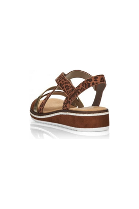 Rieker sandal V3663 24 noisette/gold