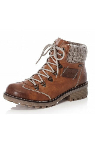 Rieker Water Resistant Boots Z0444 brown